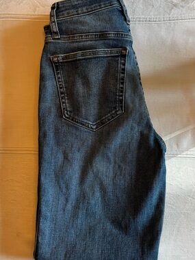 J. Crew Women's Slim Straight Jeans in Dark Blue Denim